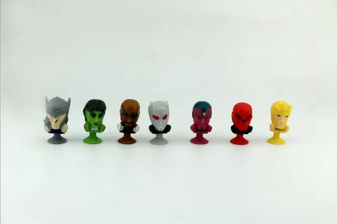 

100pcs/lot cartoon action figures 2.5CM doll with sucker kids toys birthday gift home decor capsule toy high quality