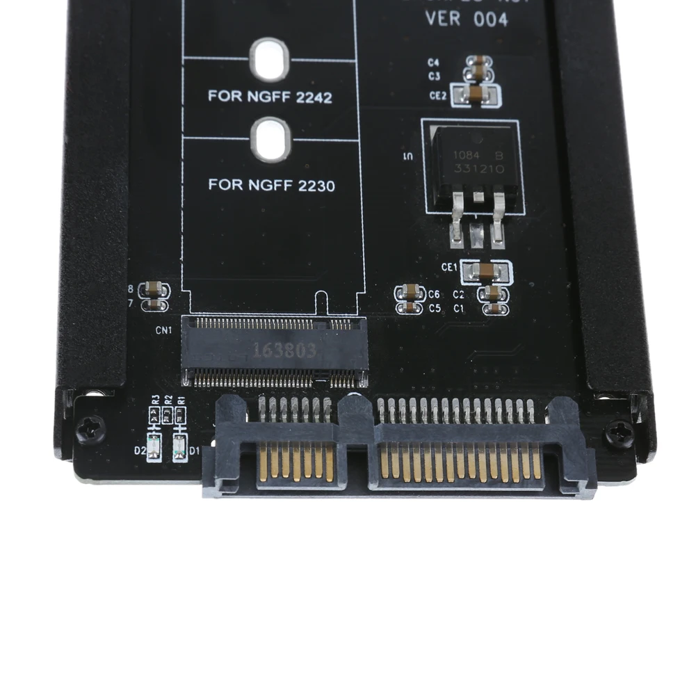  Alloyseed Schwarz Metall Fall B + M Schlüssel M.2 Ngff Ssd Zu 25 Sata 6 Gb/S Adapter Karte Mit Gehä