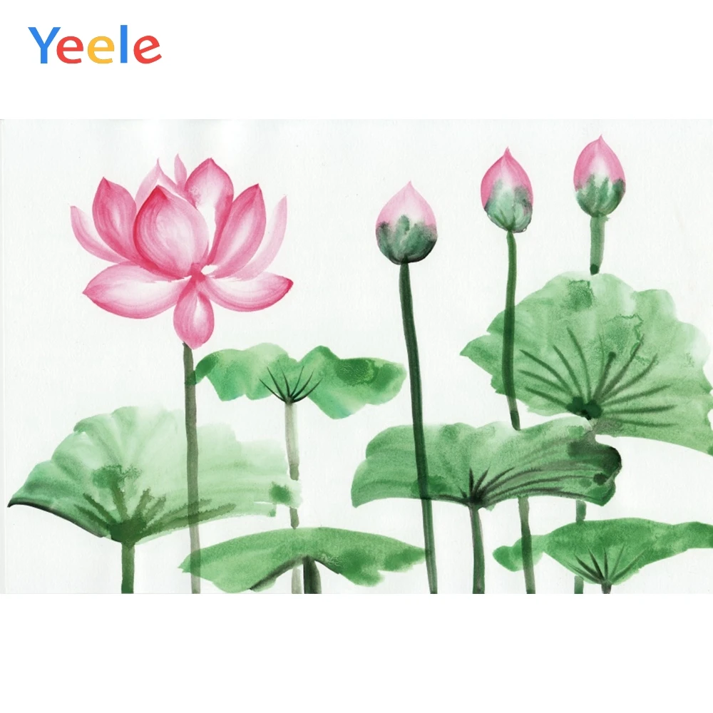 

Yeele Summer Photocall Lotus Flowers Room Painting Photography Backdrops Personalized Photographic Backgrounds For Photo Studio