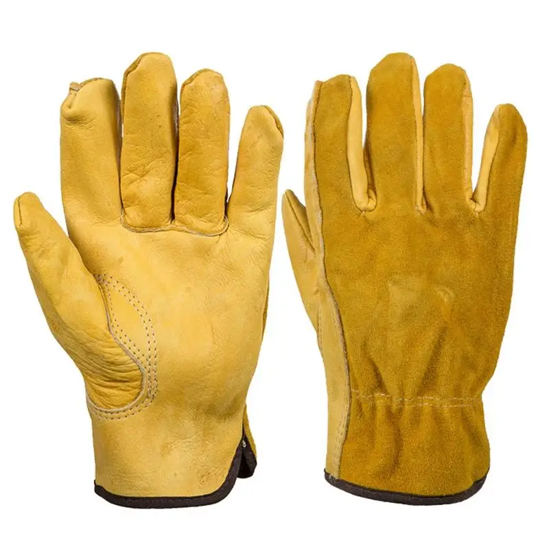 

Genuine Leather Work Gloves Anti-slip Driver Garden Gloves for Mechanical Repair Vehicle-25
