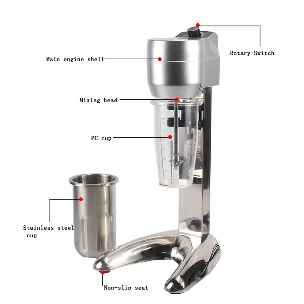 Harga Himoskwa 220 V Stainless Steel Komersial Smoothie Blender Food Processor Listrik Milkshake Minuman Mixer Bar Buah Blender