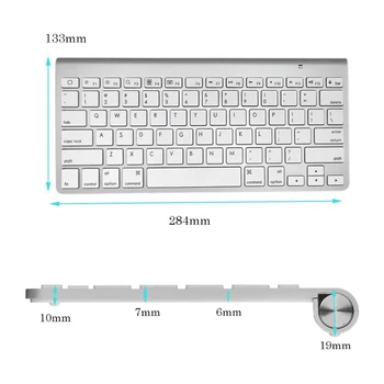 High Quality Ultra-Slim Bluetooth Keyboard Mute Tablets and Smartphones For Apple Wireless Keyboard Style IOS Android Windows