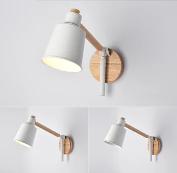 

DOXA Wood Led Wall Lamp Light Fixtures Modern Adjustable Long Arm Sconce Wall Lights For Home Lighting Bedroom Aplik Lamba