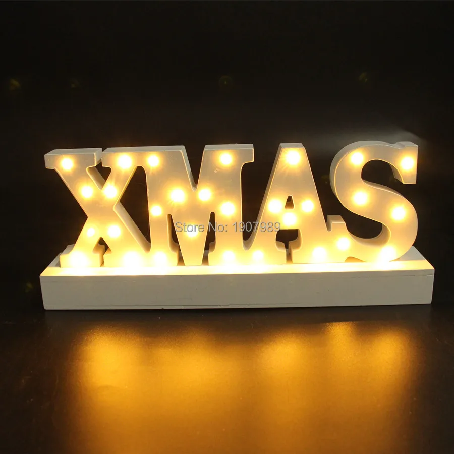 2 piece “merry xmas” signs battery operated
