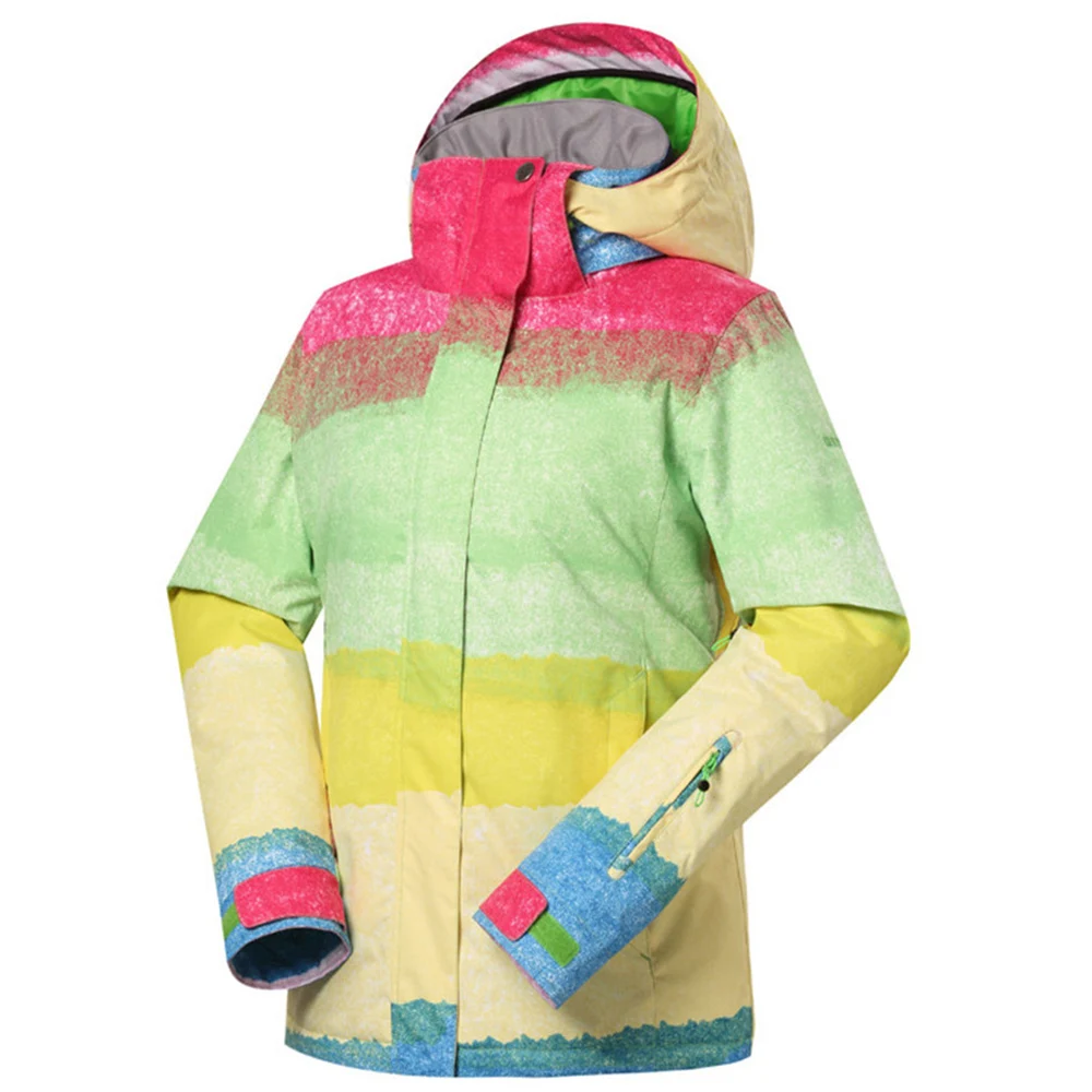 GSOU الثلوج النساء سترة تزلج سوبر الدافئة الفتيات سترة الثلج للماء عالية الجودة التزلج على الجليد على الجليد سترة الإناث