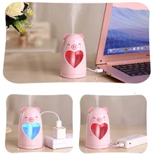 Держатель для благовоний, лампа, увлажнитель воздуха для автомобиля, милые животные, Светодиодный увлажнитель воздуха, ароматерапия, диффузор, очиститель, распылитель, 180 мл, увлажнитель воздуха