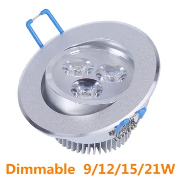 

Dimmable 9/12/15W LED Downlight Warm White/Cold White Recessed LED Ceiling light AC110/220V LED Spot Light