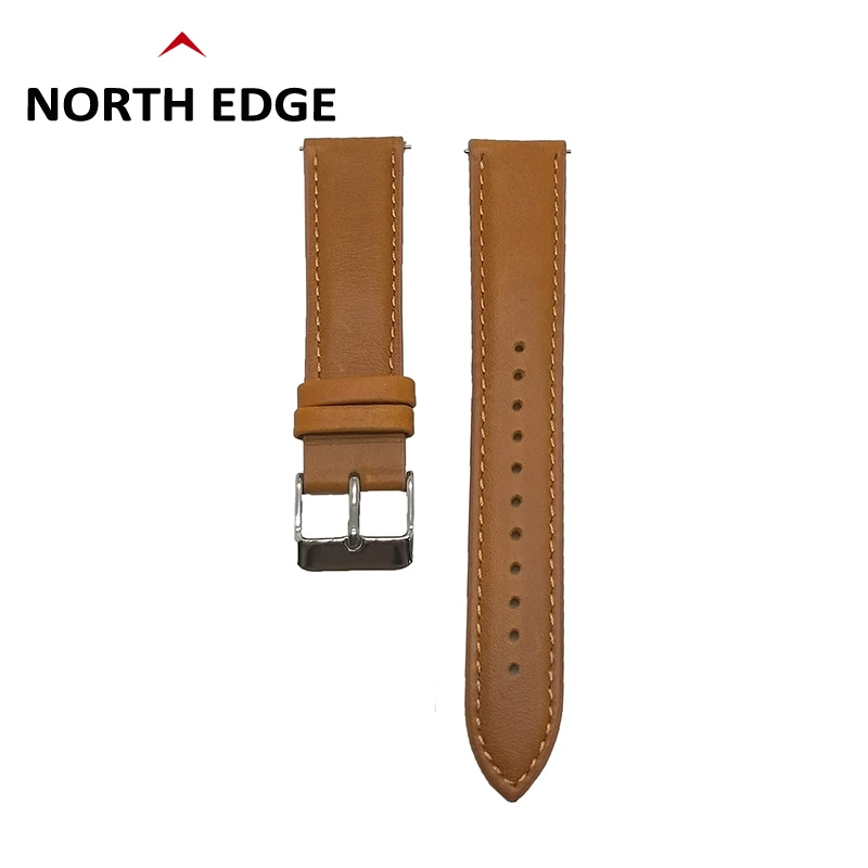 

North Edge R1 R2 Watch Strap Genuine Leather Watchband 20mm Steel Buckle TPU Watchband
