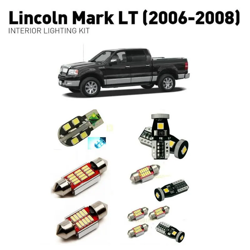 Us 23 46 42 Off Led Interior Lights For Lincoln Mark Lt 2006 2008 10pc Led Lights For Cars Lighting Kit Automotive Bulbs Canbus In Car Light