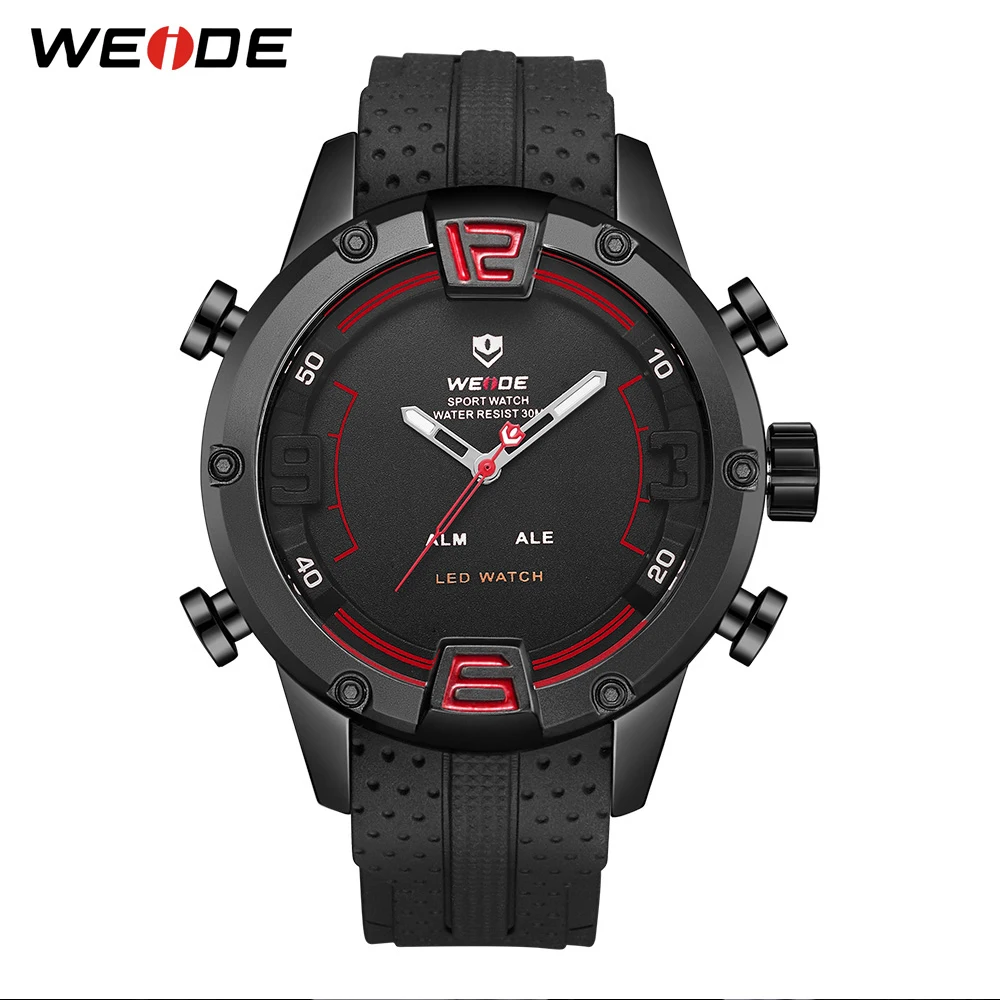 WEIDE Sport Watches For Men Strap Bracelet Analog LED Quartz Military Wristwatch Waterproof Clock Relogio Masculino WEIDE Sport Watches For Men Strap Bracelet Analog LED Quartz Military Wristwatch Waterproof Clock Relogio Masculino