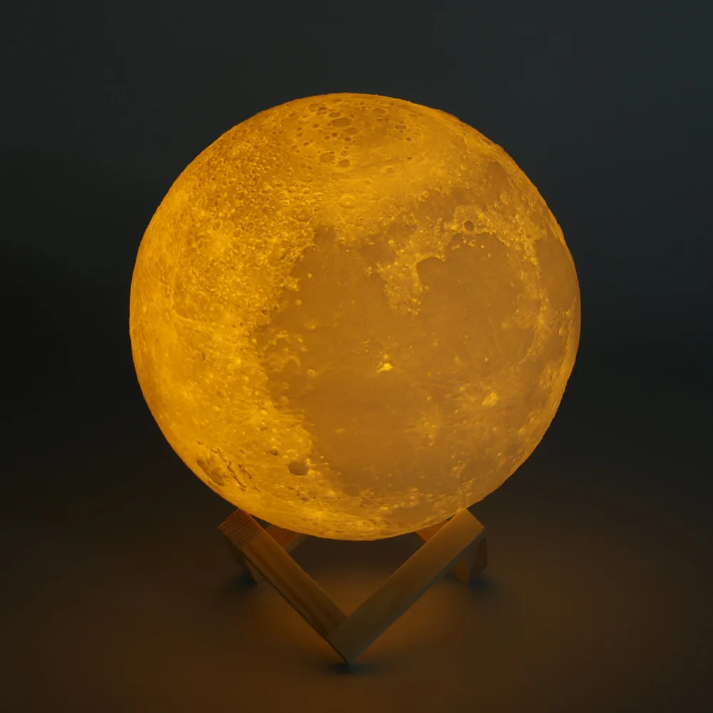 2017 3D Moon Lamp USB LED Night Moonlight Gift Touch Sensor Color Changing MFBS