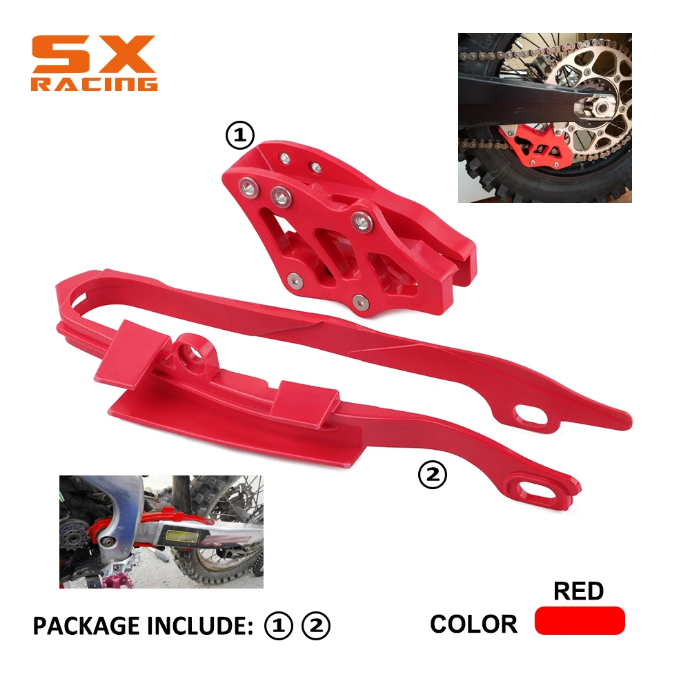 Motorcycle Red Plastic Chain Slider Swingarm Guide Protector Set For HONDA CR125R CR250R CRF250R CRF450R CRF250X CRF450X | Автомобили и
