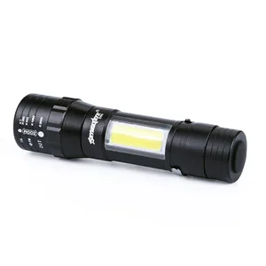 Image 3 - Mini Flashlight Zoomable LED Torch XPE Q5 Torch Light COB LED Mini Flashlight 14500/AA 4 Modes Pocket Torch Lantern