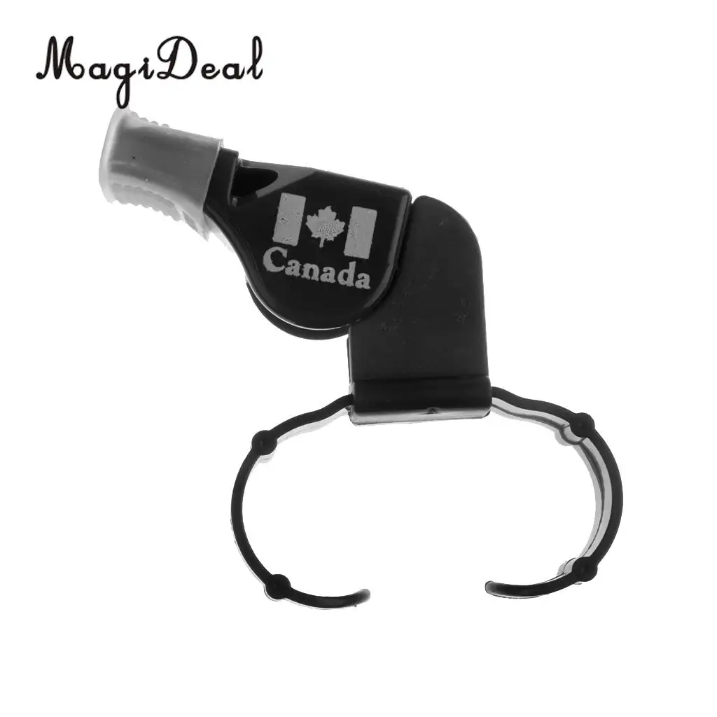 MagiDeal 1Pcs Plastic Derby Skate/Football/Sport Referee Finger Mouth Grip Whistle Black Vintage Plastic Whistle for Kayaking