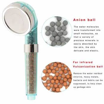 

Xueqin Water Saving Shower Head Anion SPA Filtration Handheld Nozzle Supercharger Shower Head Nozzle 2 Sizes Bathroom Product