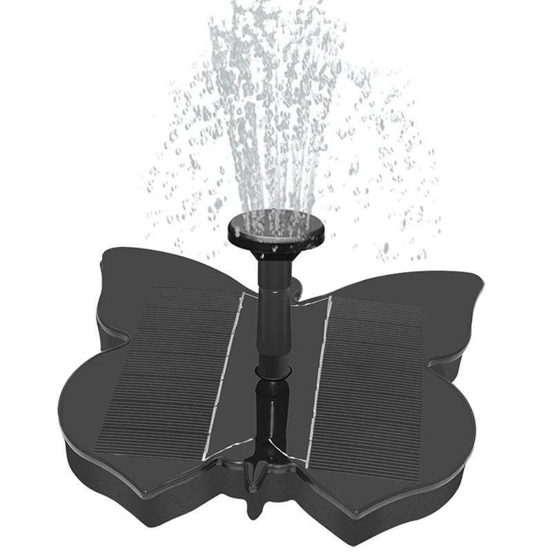В форме бабочки садовый разбрызгиватель бассейн Сад Украшение насос для фонтана на солнечной энергии
