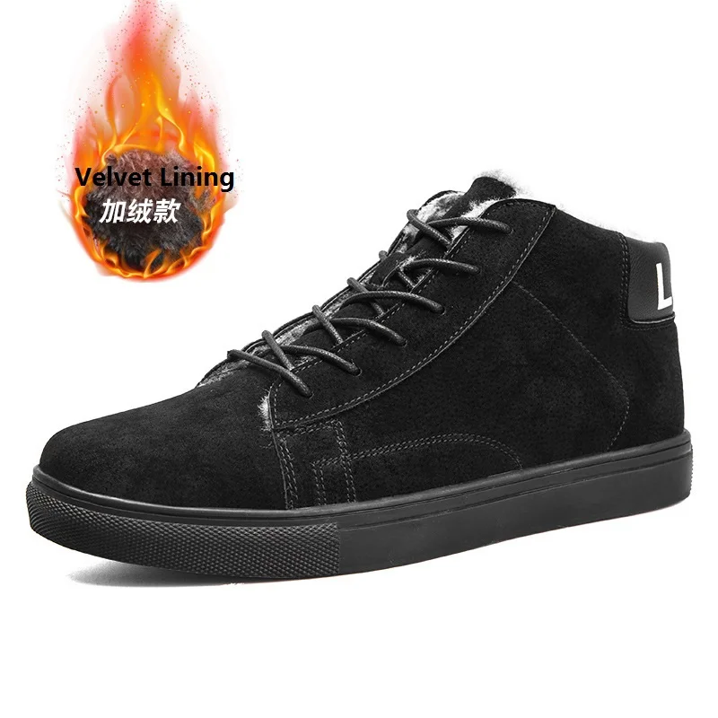 E De Lining Sapatos 2018 Para Casuais top High Lining Outono Quentes Chegada Homens Tornozelo mesh Nova velvet Couro Inverno Lining Dos Baixos Camurça Mesh wdq8H6cw