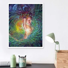 5D Diy Diamond Painting Fashion Woman Portrait Diamond Embroidery Cross Stitch Rhinestone Full Drill Square Home decor