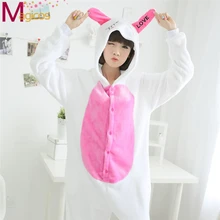 Adultos Franela Onesies Pijamas Lindos Dibujos Animados Anima Amor Conejo Pijamas Pijamas Establece Cosplay Costume Party ropa de Dormir Homewear