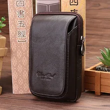 Top Qualité En Cuir Véritable Fanny Taille Pack Hip Bum Cigarette/Clé Cas Nouveau Hommes Cellulaire/Mobile Téléphone Sac À Main petit Crochet Ceinture Sac
