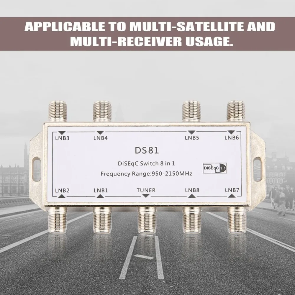 GST-8101 8 в 1 спутниковый сигнал DiSEqC переключатель приемник LNB Multiswitch спутниковый сигнал переключатель оптовая продажа дропшиппинг