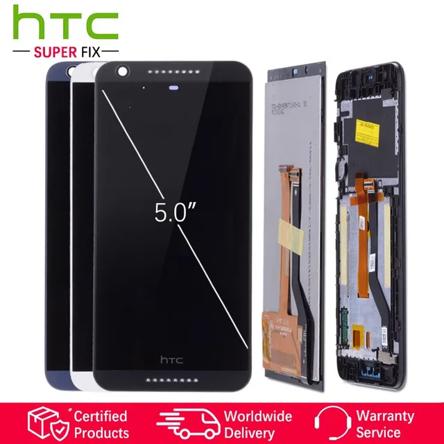 Оригинальный тачскрин дисплей экран для HTC Desire 626 сенсорный дисплей Оригинал LCD с тачскрином в рамке замена запчасти HTC 626 Черный белый синий