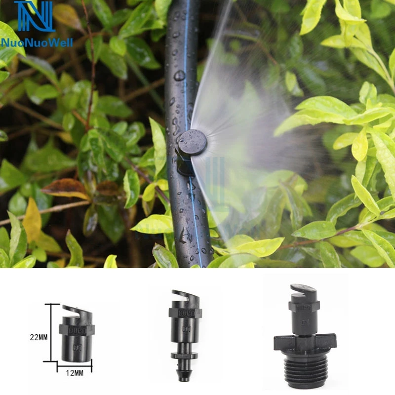 

NuoNuoWell 120 Degree Outdoor Misting System Refraction Spray Nozzle Micro Garden Lawn Irrigation Backyard Mister 20PCS-PACK