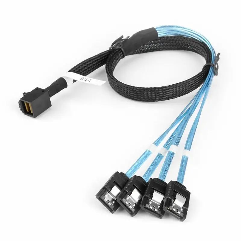 

Mini SAS SFF-8643 Host to 4 SATA 7pin Target Hard Disk 12GB Data Server Adapter Cable for LSI/Adaptec SAS Card Connectors