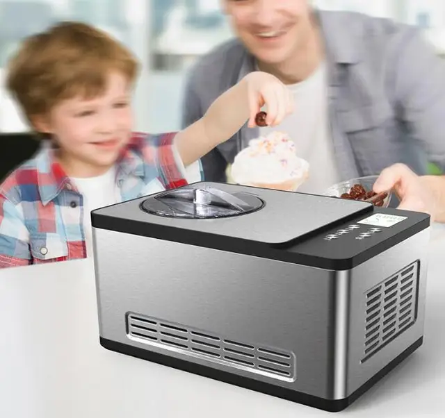 1.5L Fully Auto Ice Cream Maker Household Stainless Steel Fast Freezing