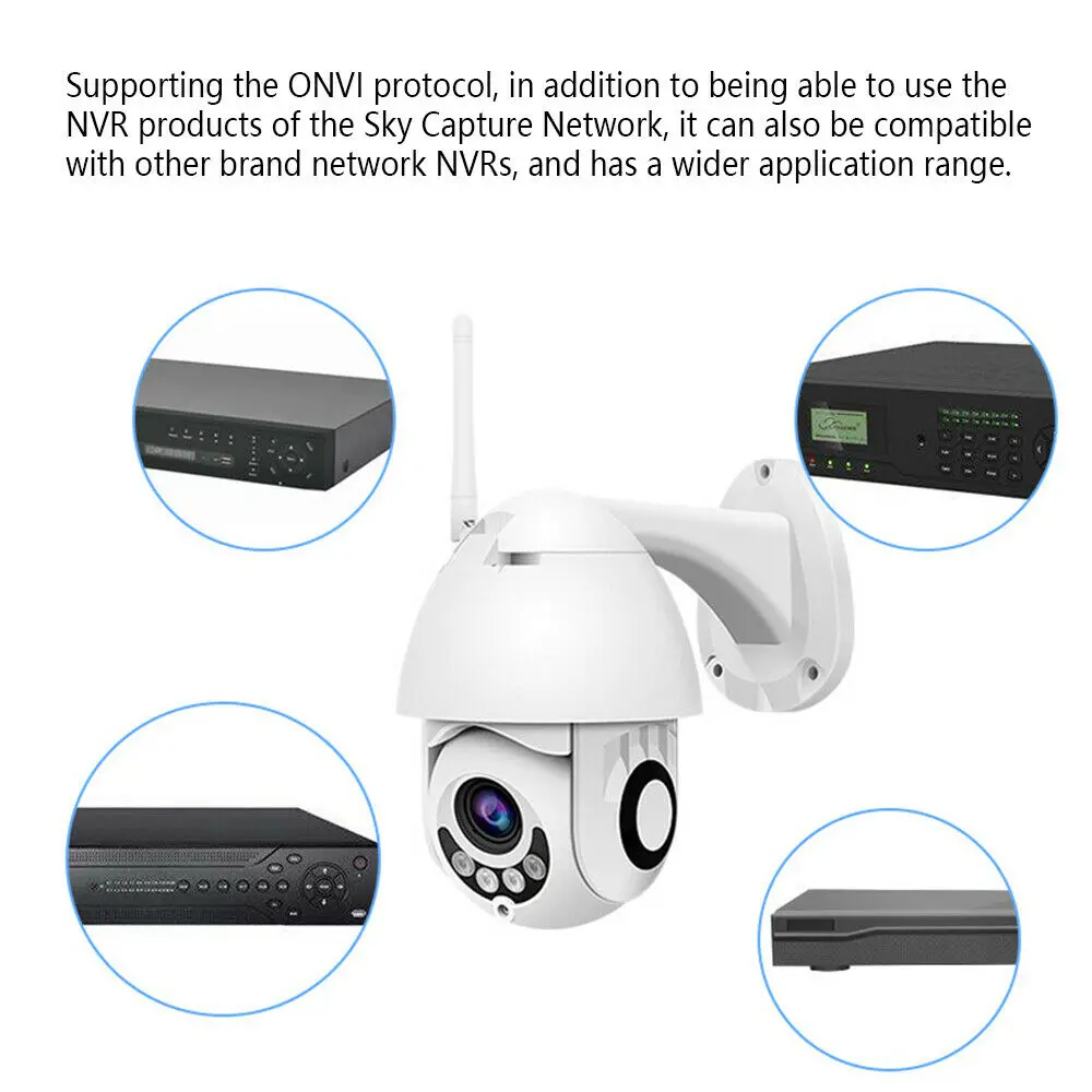 Беспроводная камера Full HD 1080P Wi Fi IP беспроводная проводная PTZ наружная скоростная