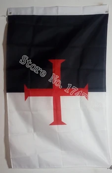 

Knights Templar Flag hot sell good 3X5FT 150X90CM Banner brass metal holes