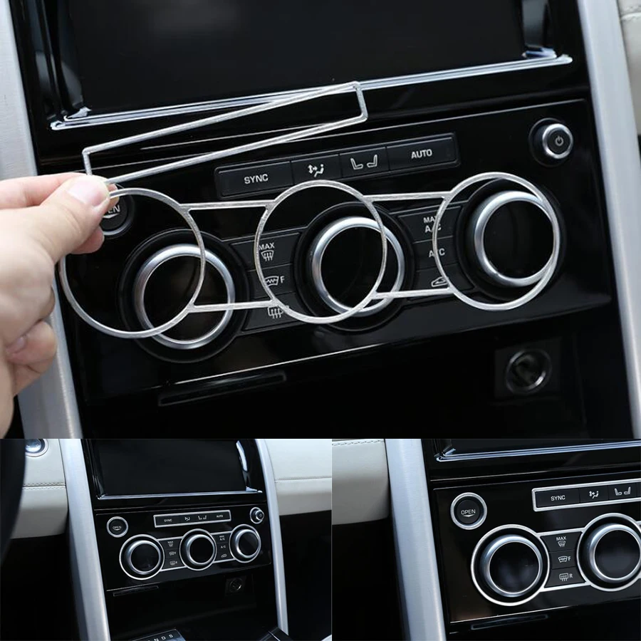 

Aluminum Alloy Car Interior Central Air Conditioner Volume Knob Button Ring Trim Styling For Land Rover Discovery 5 LR5