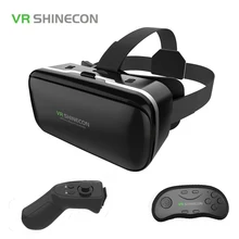 Original VR Shinecon 6.0 Virtual Reality Glasses Cardboard VRBOX Helmet For 4.3-6.0 inch Smartphone With Wireless Controller