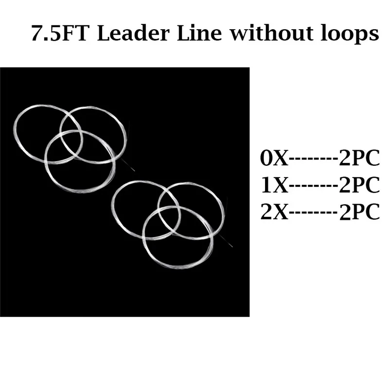 Maximumcatch 7.5ft/9ft/12ft/15ft 0X-6X Конический лидер с петлей нейлон Fly Рыболовная линия комбо - Цвет: 7.5FT Combo1