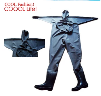 1mm Rubber Waders Waterproof Suit Rubber Boots Fishing Overalls marine Fishing Boots Swimming Hunting magnum Fishing Pant Shoes