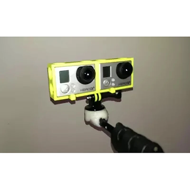 Sunnylife 2In1 Camera Shell Frame 2 gopro double Bracket Housing Filming Holder Dual Port Case for Gopro Hero 3+  4 3D Printing (5)