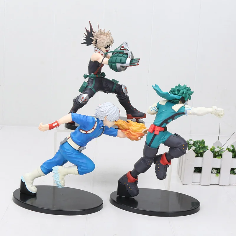 Japan Anime My Hero Academia Ground Zero Bakugou Katsuki Midoriya Izuku Todoroki Shoto PVC action figure toys 16cm