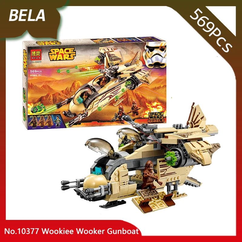 

Bela 10377 569pcs Star Series Wars Wookiee Wooker Gunboat Model Building Blocks Educational Toys Compatible with Legoings