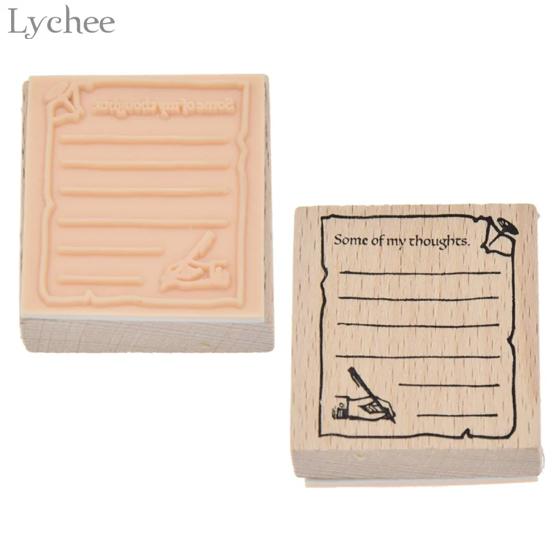 Lychee Vintage Plant Travel Wooden Stamp DIY Handmade Wood Stamp For