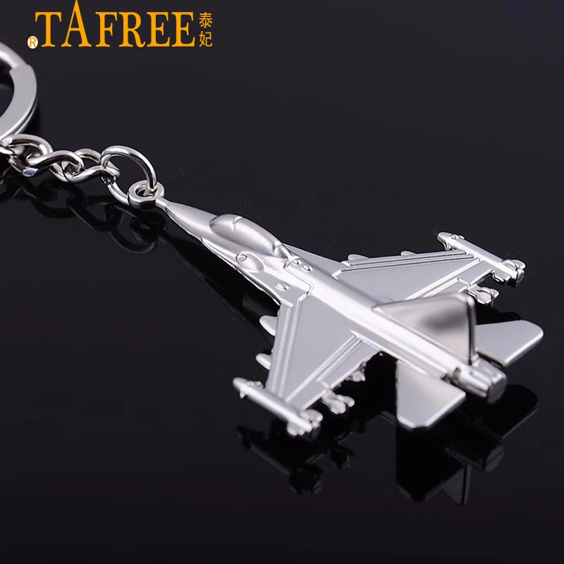 TAFREE оптовая продажа металлический самолет брелок для ключей модный сплав