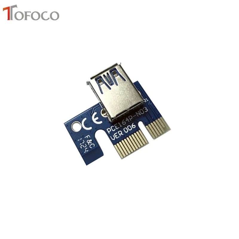 Tofoco PC PCIe pci-e PCI Express Riser Card 1x к 16x USB 3.0 кабель SATA к 4PIN IDE Molex мощность шнур для btc шахтера 60 см