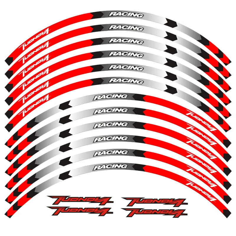Новинка, высокое качество, 12 шт., подходит для мотоцикла, наклейка на колеса, полоса, светоотражающий обод для Aprilia TUONO V4 1100 RR TUONO V4 1100 завод