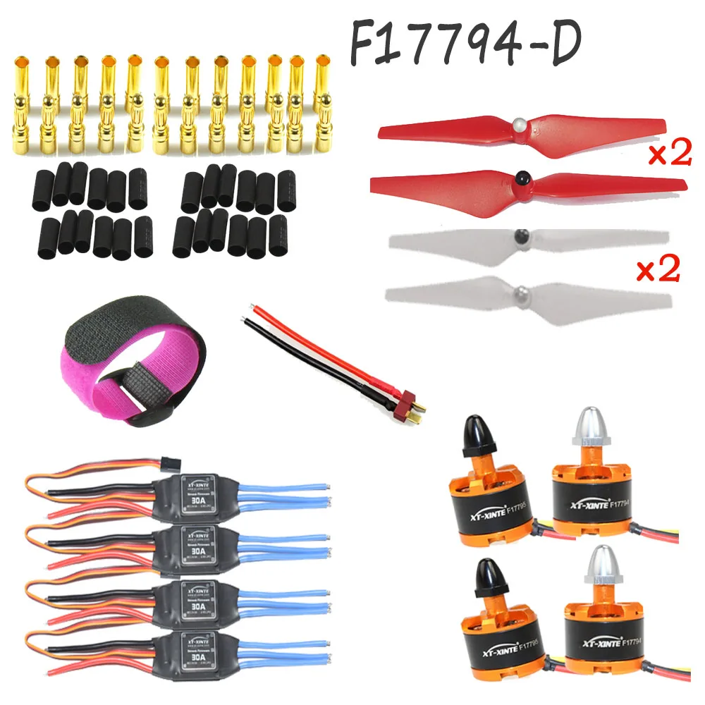 

JMT DIY RC Aircraft Multicopter Accessories 920KV CW CCW Motor Simonk Firmware 30A ESC 9443 Self-locking Propeller