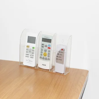 

Acrylic 1/2/3 Slots Remote Control Holder Bolt Inserting Type TV Air Conditioner Control Storage Rack Transparent Organizer Rack