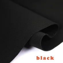 Плотная черная эластичная спандексная Ткань трикотажная ткань юбка костюм-платье продается двором
