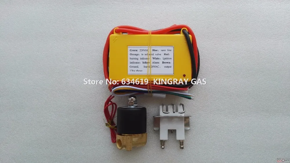 Full Set 220v Ac 1/4" Solenoid Gas Grill Ignition Controller Hot Sale Gas Oven Ignitor Electric Grill / Furnace Lighter
