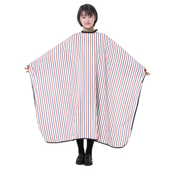 

Red & Blue Stripes Hair Cutting Waterproof Cloth Salon Barber Gown Hairdressing Hairdresser Capes Hair Dye Apon for Adult UN990