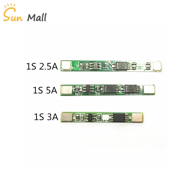 

1PC 1S 2.5A 3A 5A Lithium Battery Protection Board bms for polymer 18650 pad can be spot welding