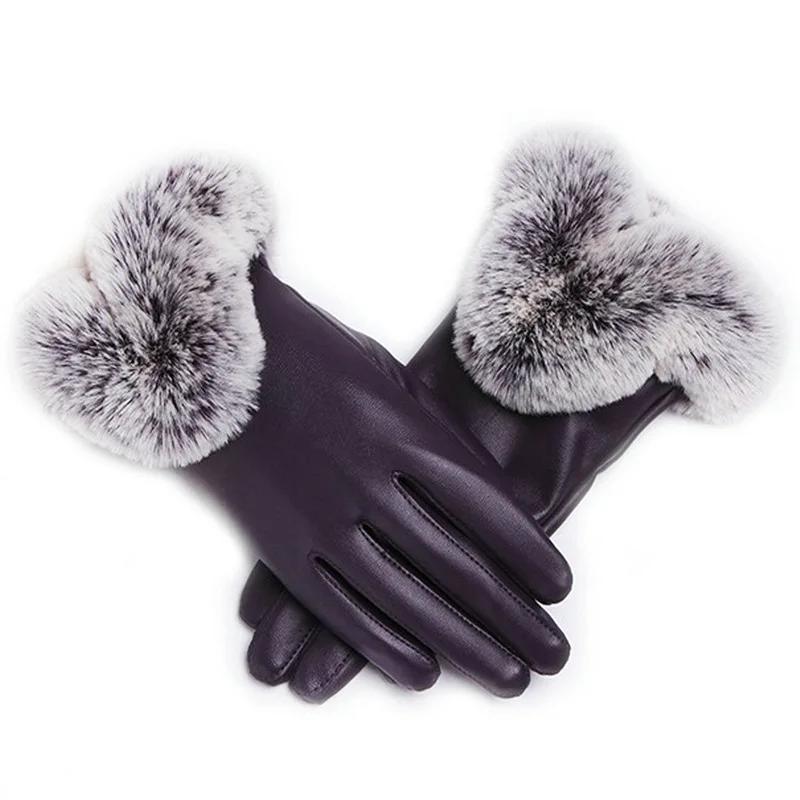 019 новые женские митенки зимние перчатки женские guantes de cuero mujer guantes invierno mujer очень теплые