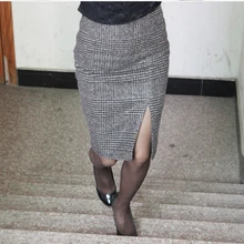 Длинная юбка и юбка с наклонным разрезом, сумка на бедро, большие размеры XXXXL, женская одежда 7246